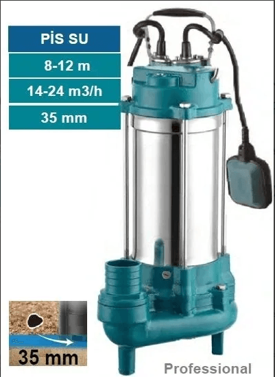 WEPOMP V550A-F 0.80HP  0.55KW PİS SU DRENAJ POMPASI