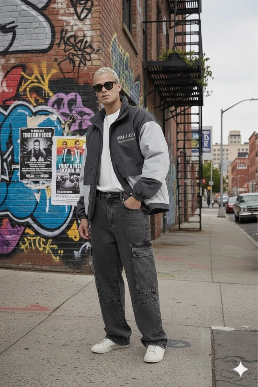 UNİSEX ANTRASİT RENK VİNTAGE OVERSİZE CEKET 