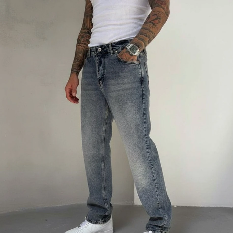 BEJ RENK  BAGGY JEANS PANTOLON