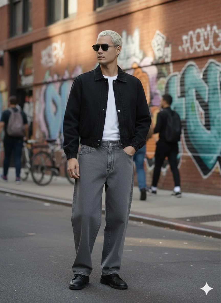 UNİSEX SİYAH RENK OLD MONEY OVERSİZE KOT CEKET       