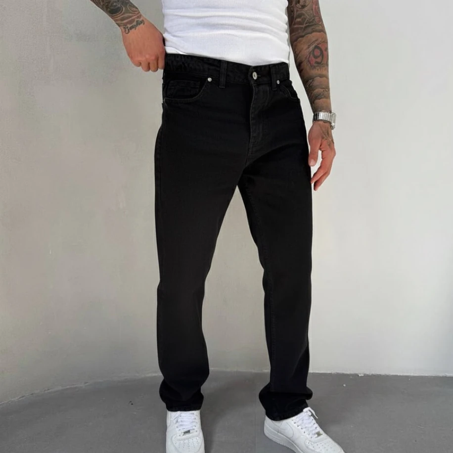 SİYAH RENK  BAGGY JEANS PANTOLON