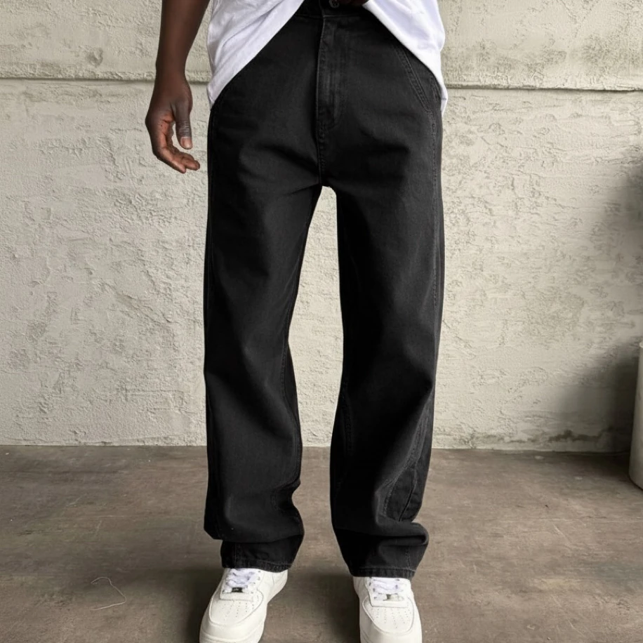 SİYAH RENK RELAX BAGGY JEANS PANTOLON