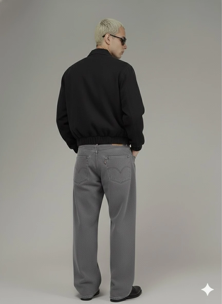 UNİSEX SİYAH RENK OLD MONEY OVERSİZE KOT CEKET       