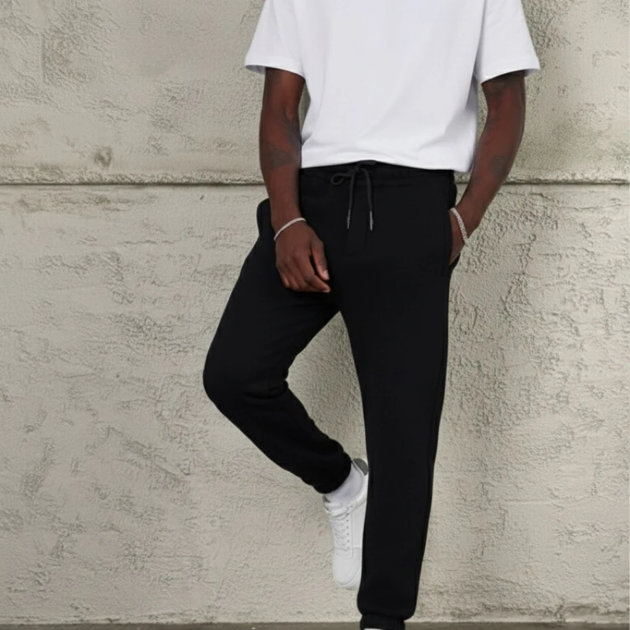 UNISEX SİYAH  OVERSİZE EŞOFMAN ALTI