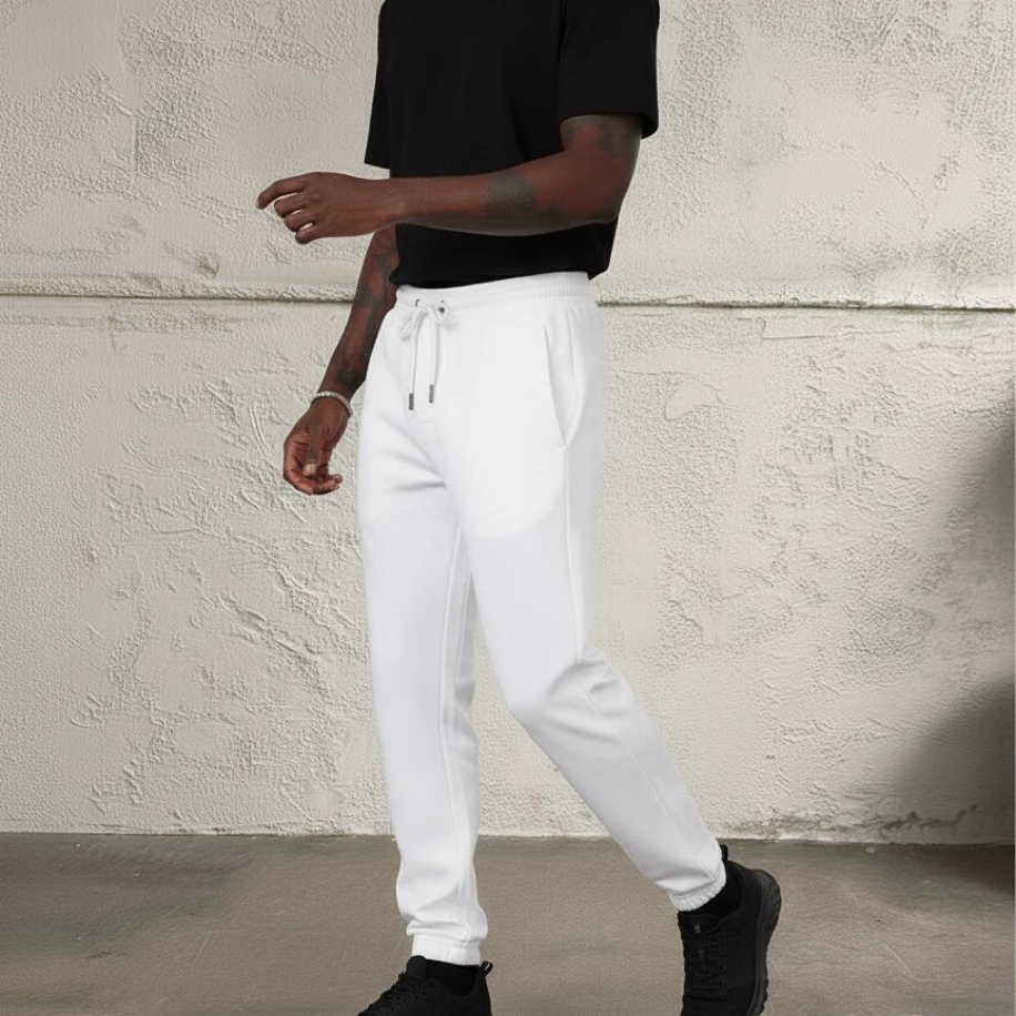 UNISEX BEYAZ  OVERSİZE EŞOFMAN ALTI