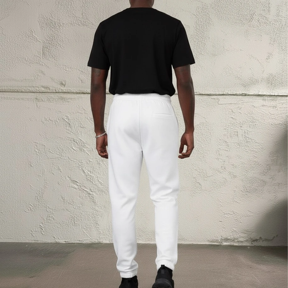 UNISEX BEYAZ  OVERSİZE EŞOFMAN ALTI