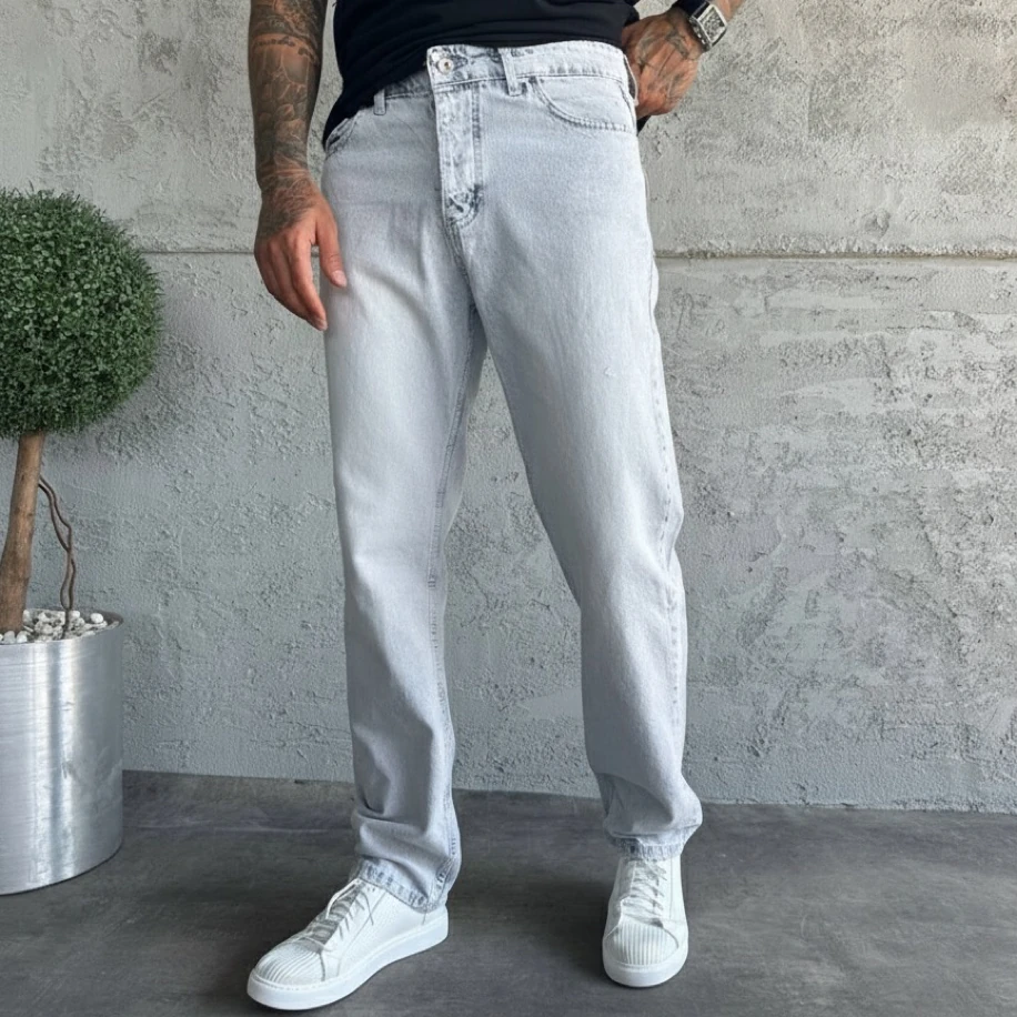 BUZ MAVİSİ  RENK  BAGGY JEANS PANTOLON