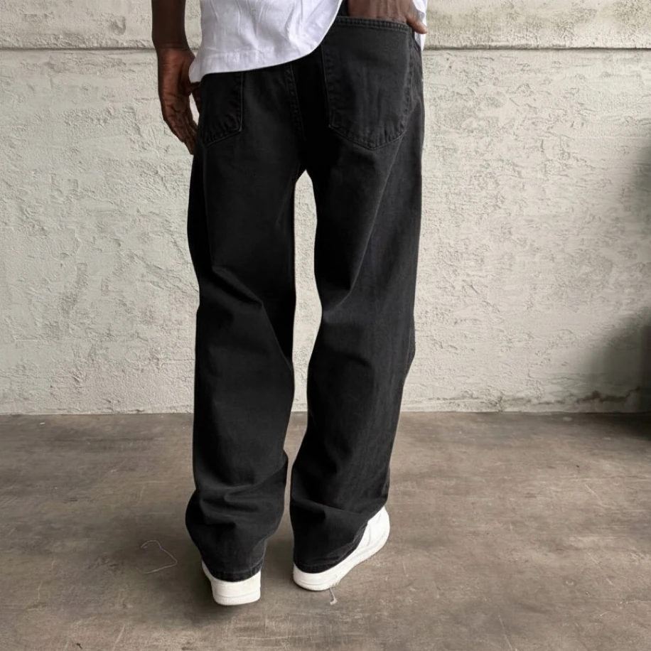 SİYAH RENK RELAX BAGGY JEANS PANTOLON