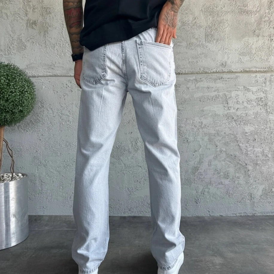 BUZ MAVİSİ  RENK  BAGGY JEANS PANTOLON