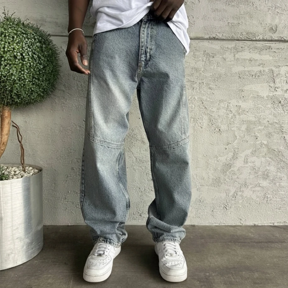 BEJ  RENK RELAX BAGGY JEANS PANTOLON