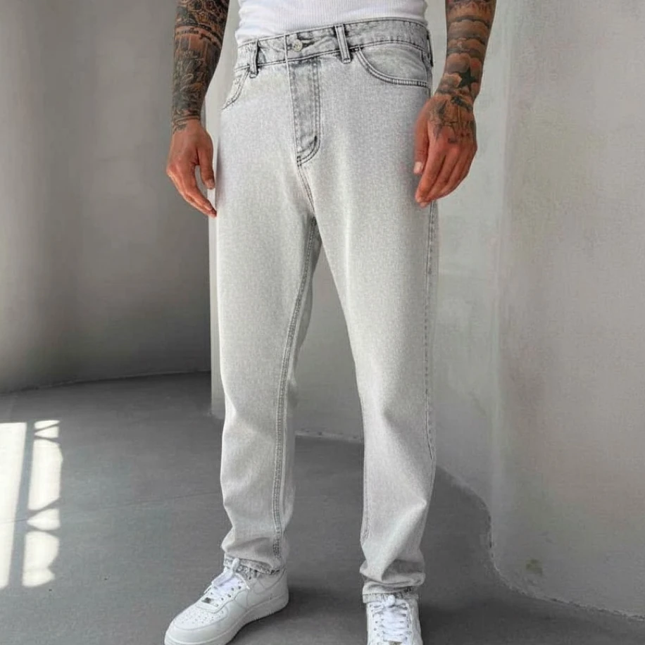 AÇİK GRİ RENK  BAGGY JEANS PANTOLON