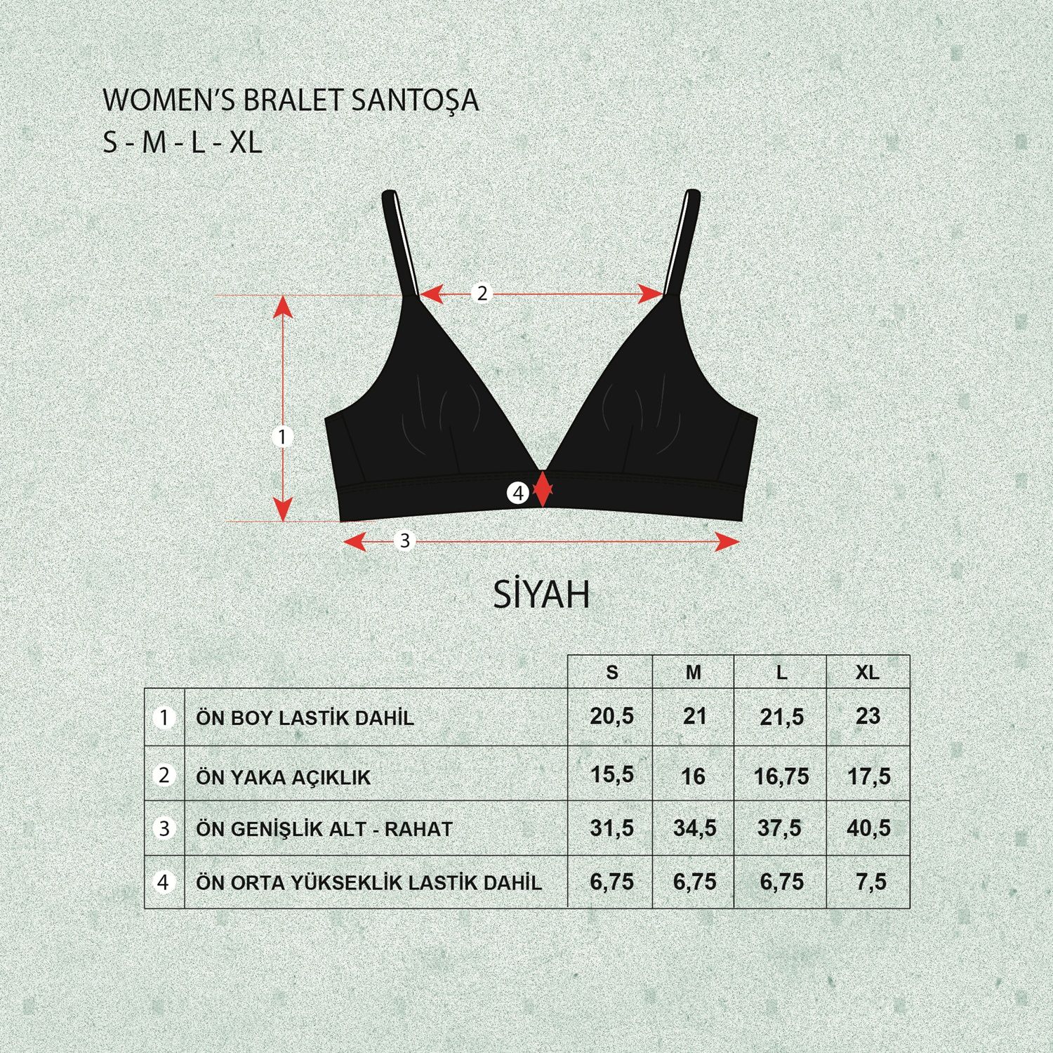Kadın Bralet – Santoşa | %95 Organik Pamuk %5 Elastan