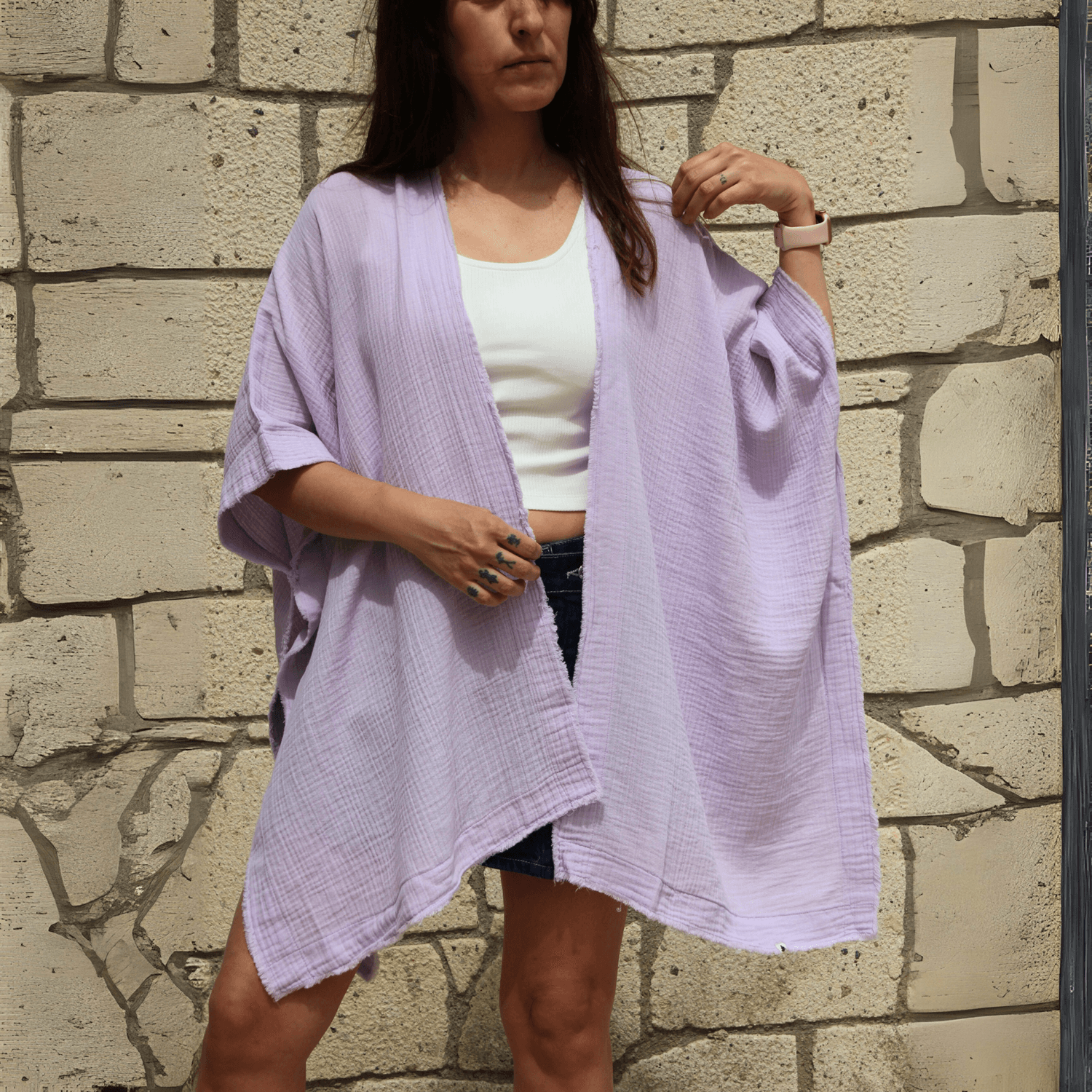 Kadın Kimono – Jiva | %100 Organik Pamuk Müslin - O/S