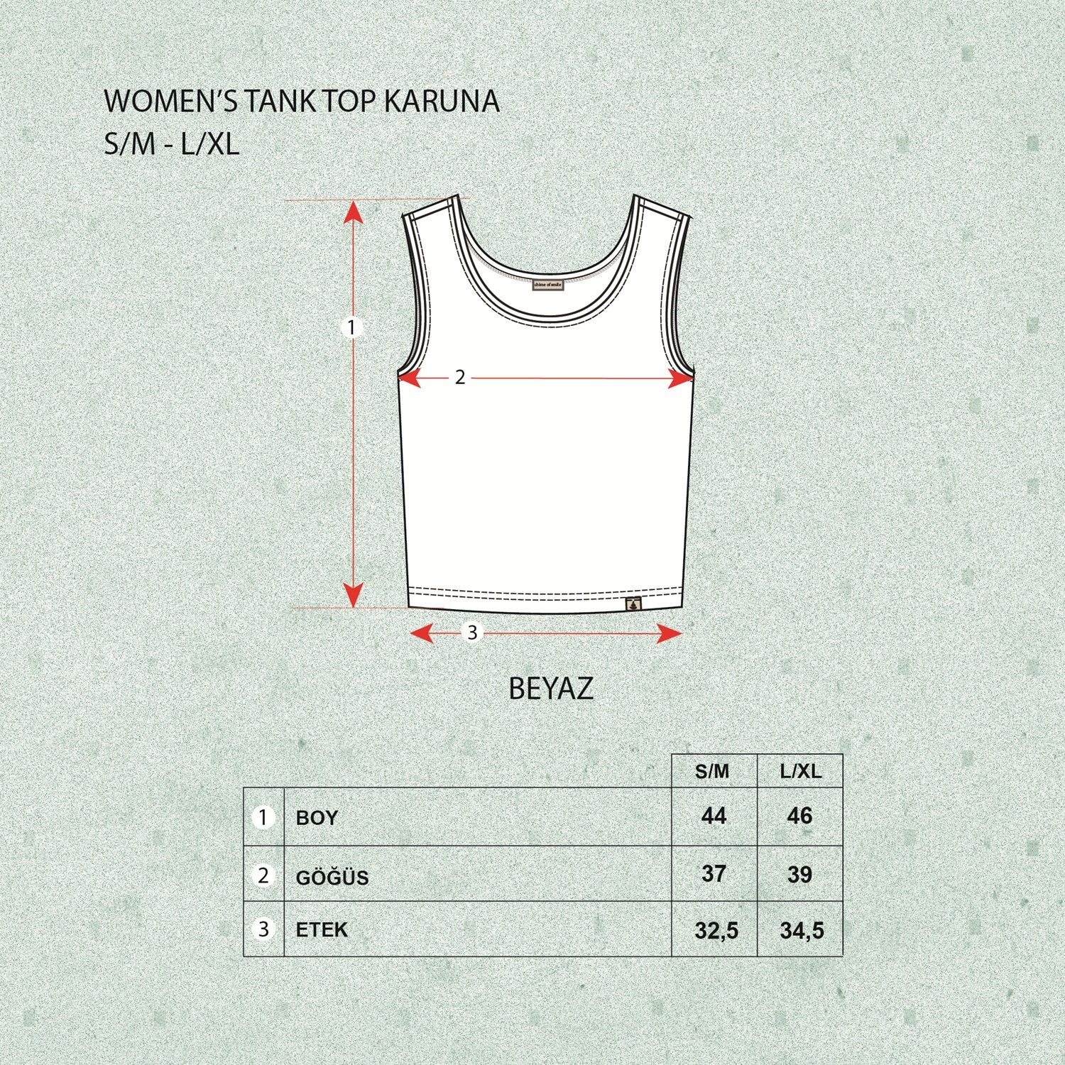 Kadın Tank Top – Satya | %95 Organik Pamuk %5 Elastan | Beyaz