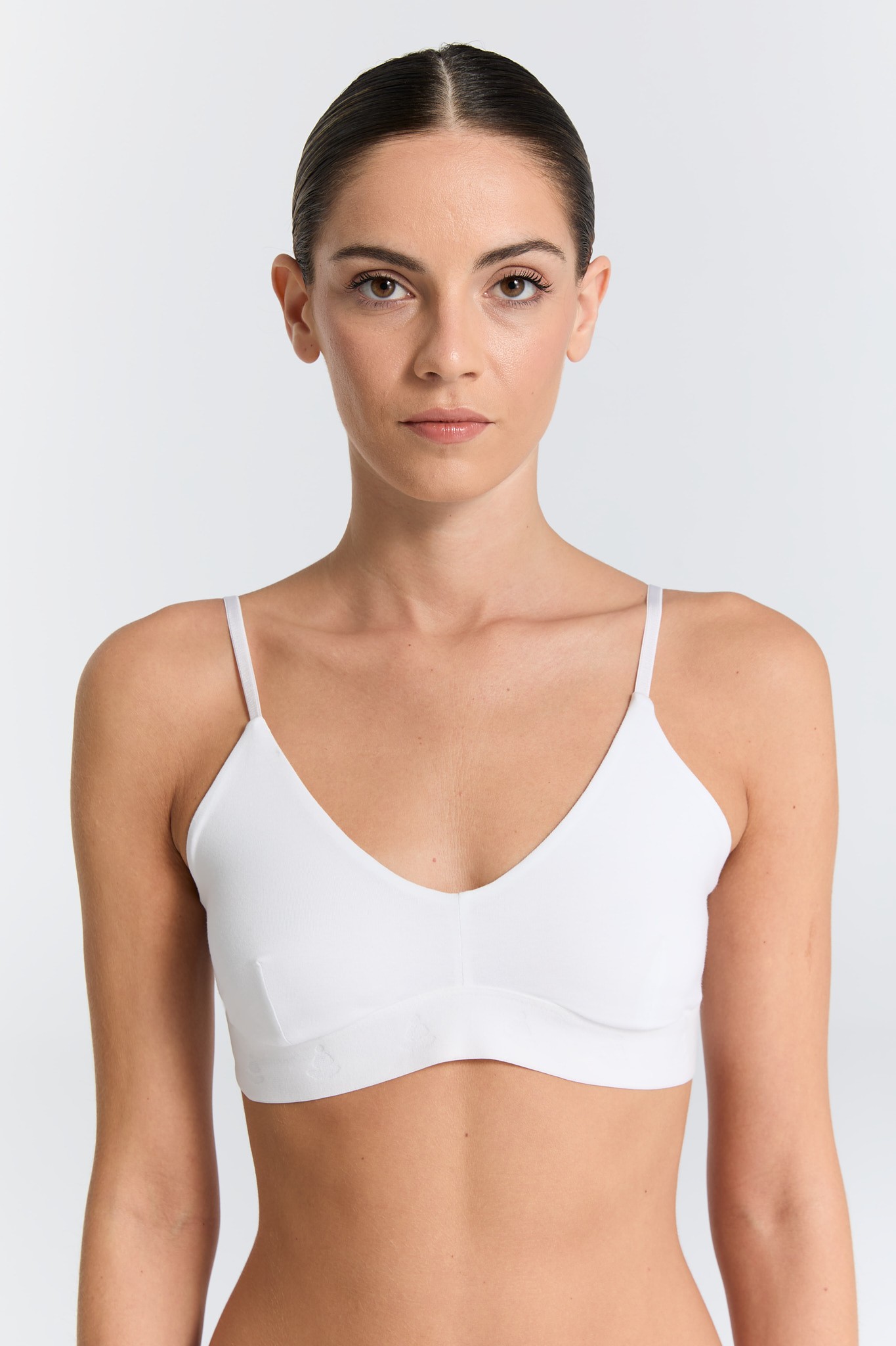 Kadın Bralet – Santoşa | %95 Organik Pamuk %5 Elastan - Beyaz