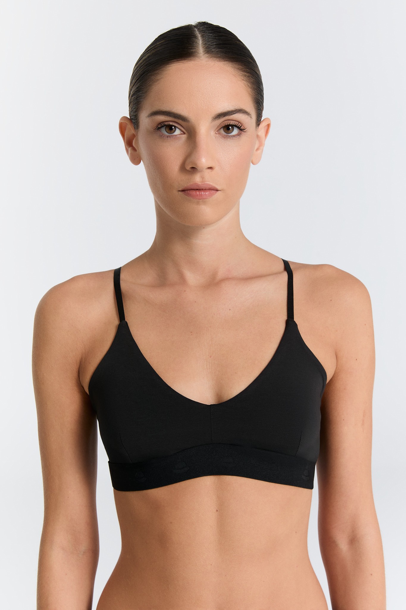 Kadın Bralet – Santoşa | %95 Organik Pamuk %5 Elastan - Siyah