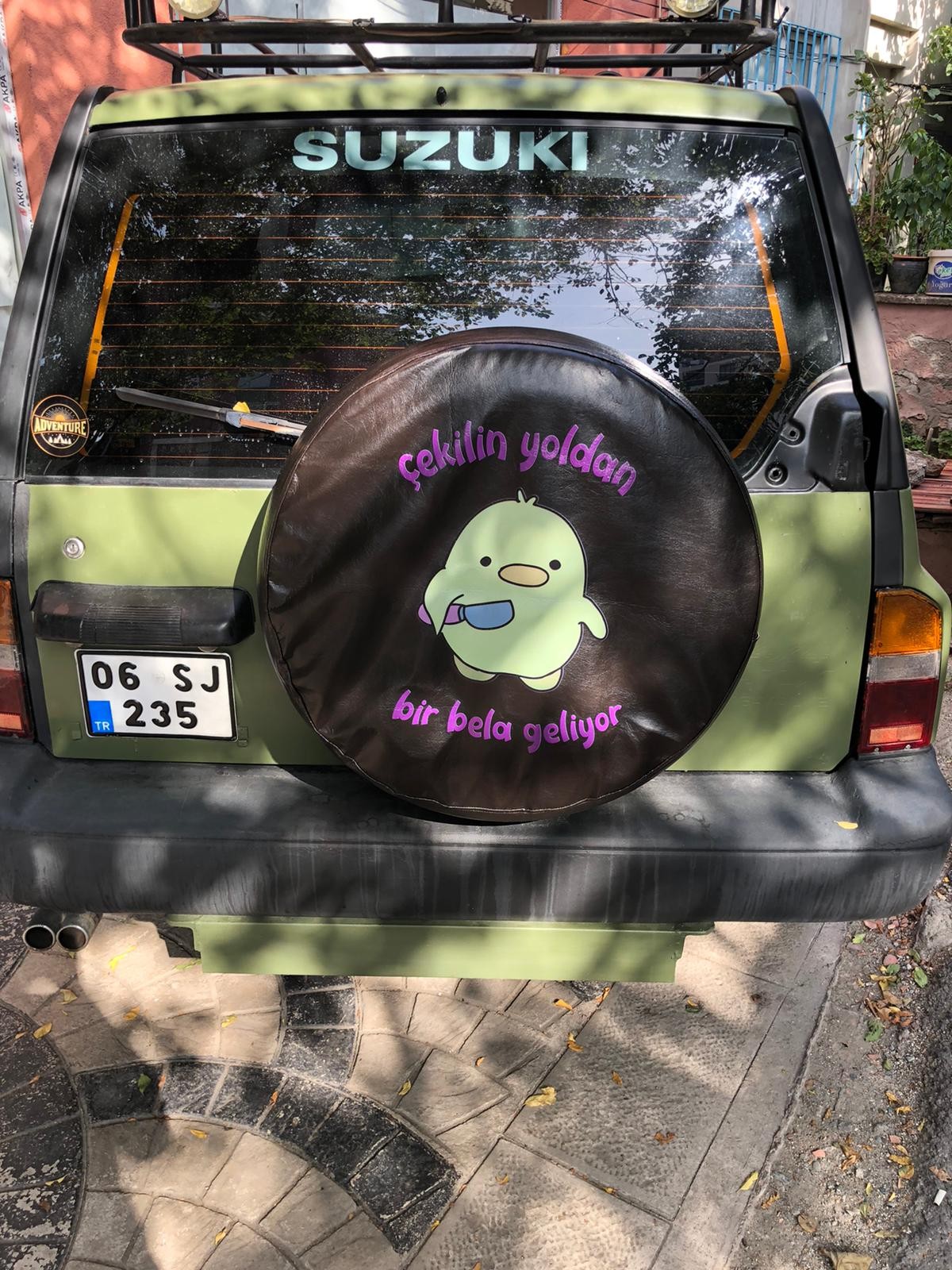 Çekilin Yoldan Bir Bela Geliyor Designed Spare Wheel Tire Cover