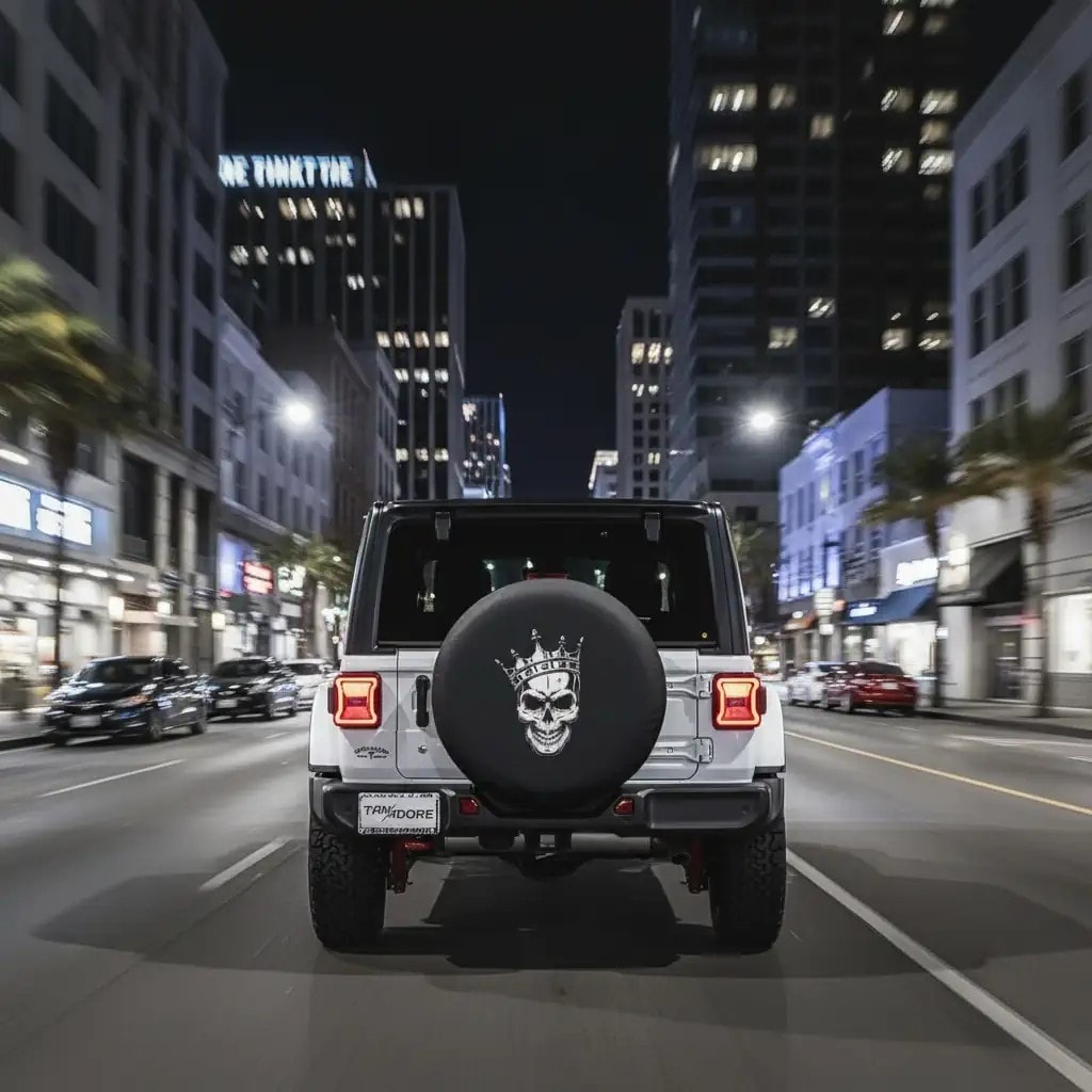 King Skull Jeep Spare Wheel Tire Cover
