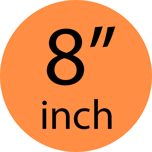 8" 20.3cm