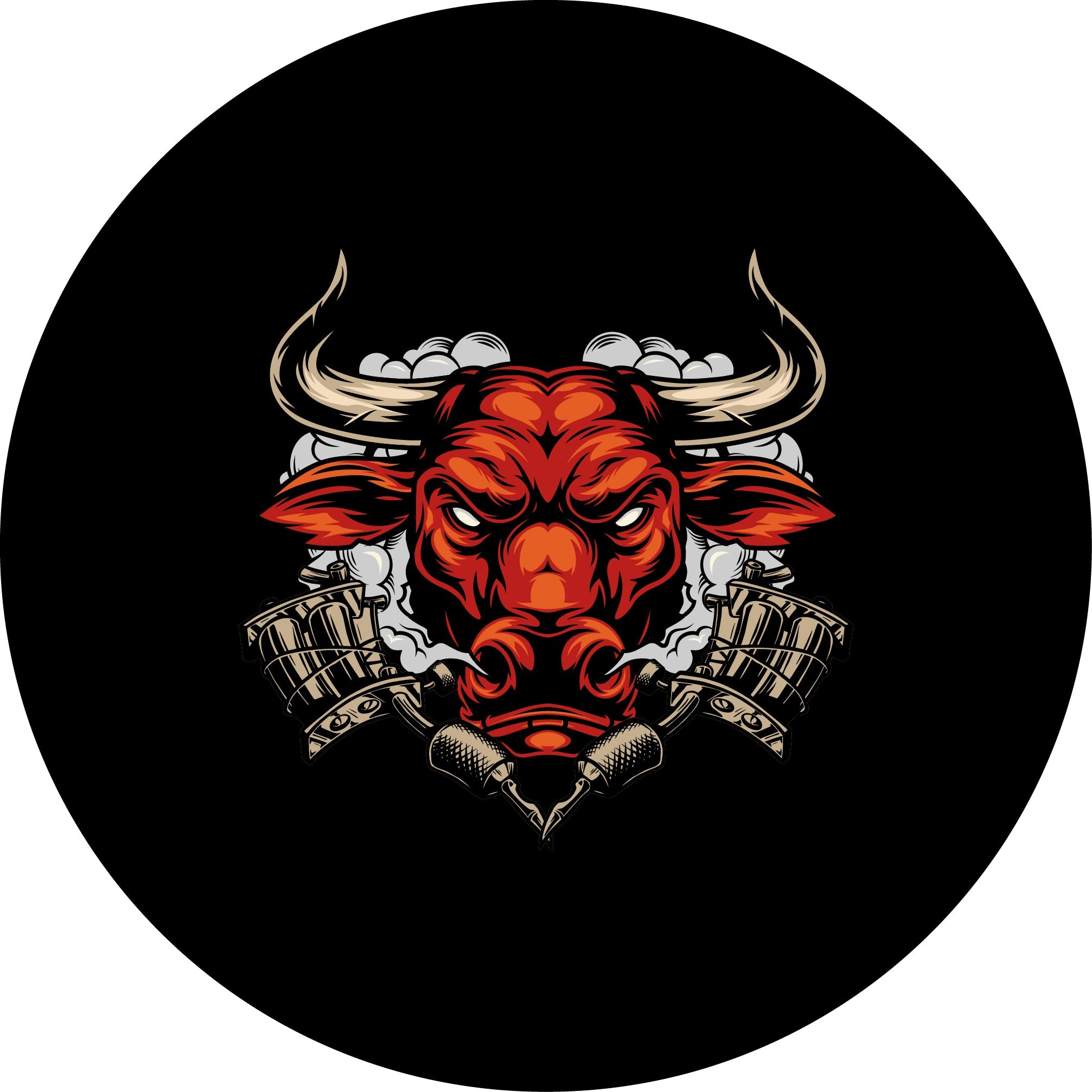 Angry Bull Designed Spare Wheel Tire Cover