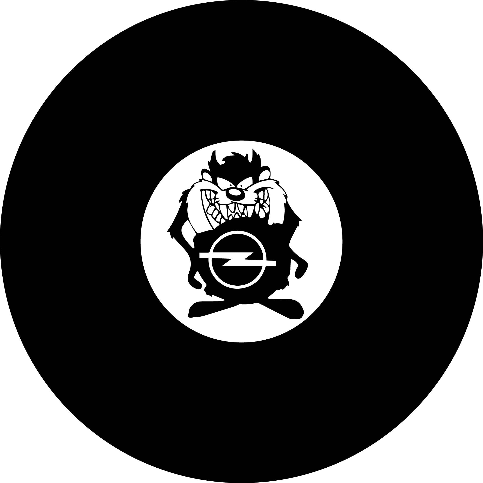 Tasmanian Devil Opel Logo Spare Wheel Tire Cover