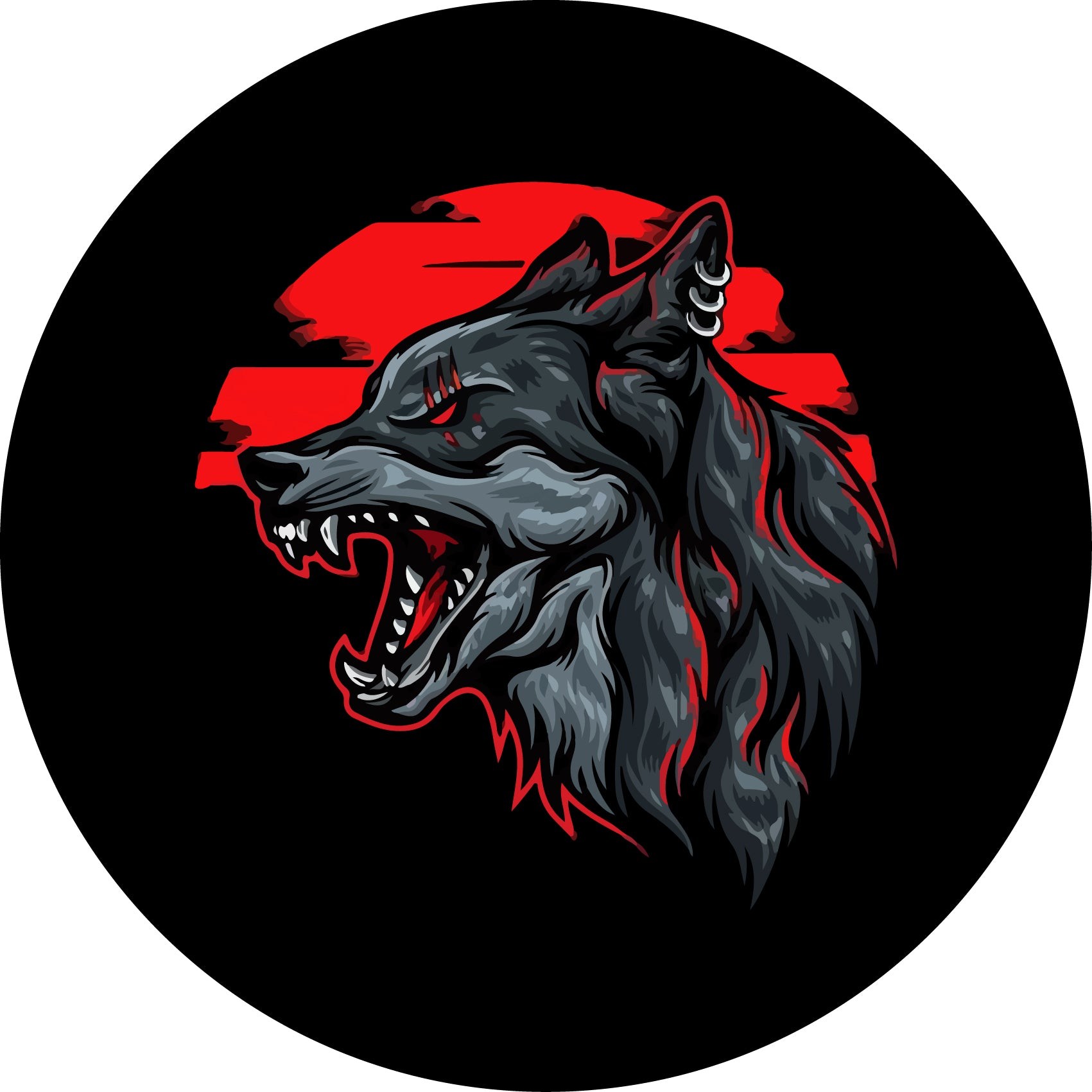 Wolf Designed Spare Wheel Tire Cover