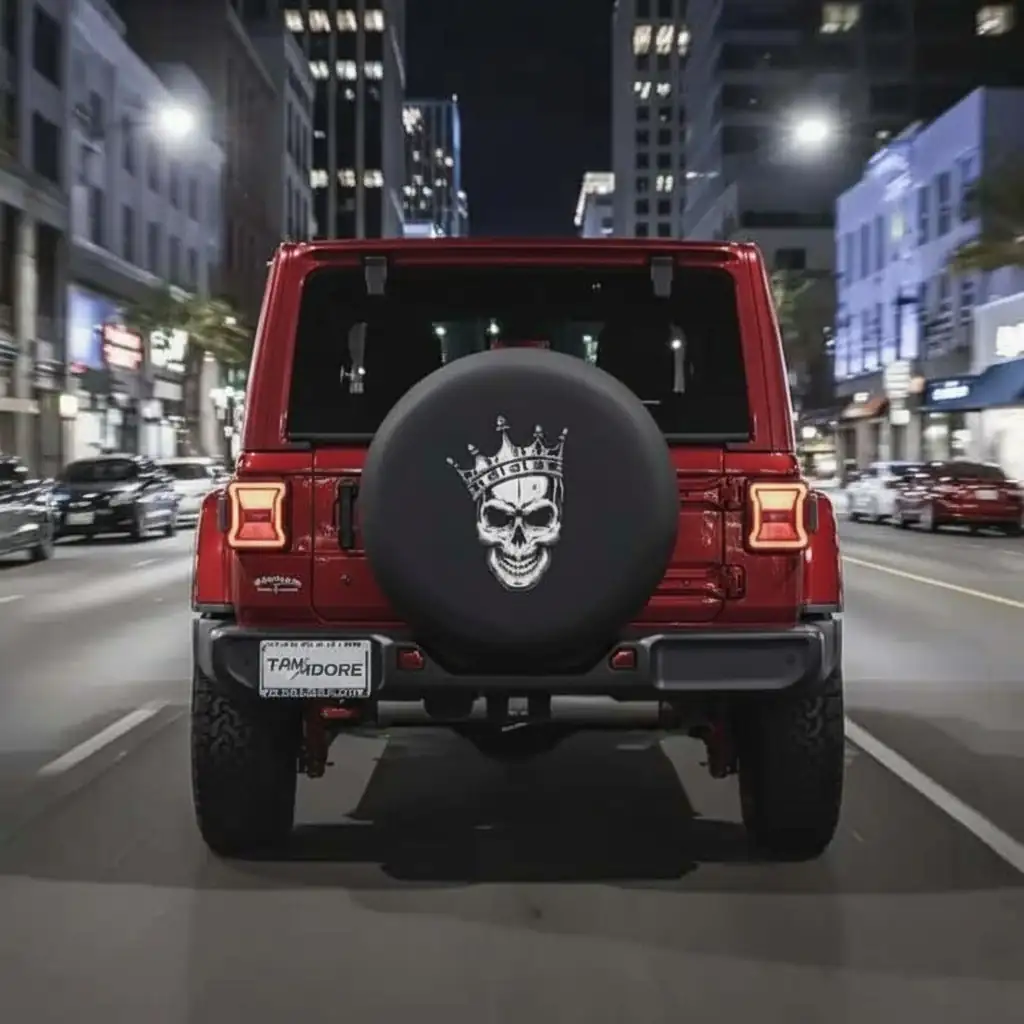 King Skull Jeep Spare Wheel Tire Cover
