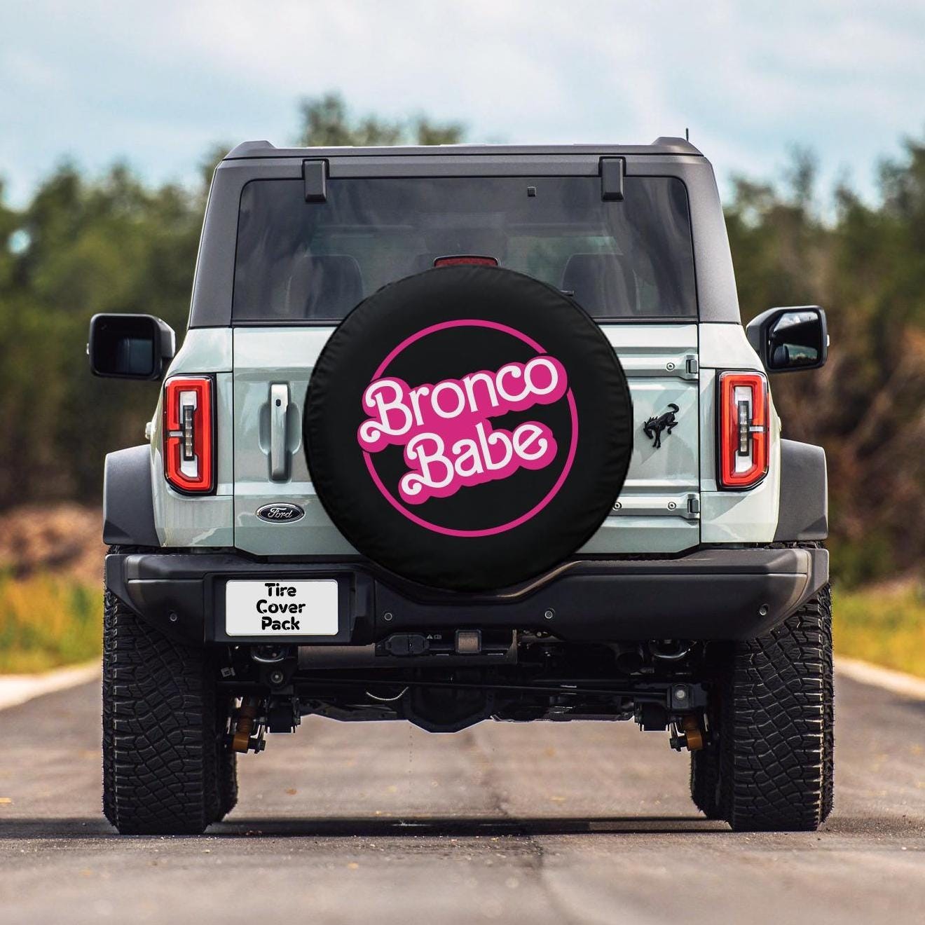 Bronco Babe Ford Bronco Spare Tire Cover, PVC Wheel Cover, Soft Tyre Cover, UV Protection Spare Cover, Custom Bronco Tire Cover, All Size