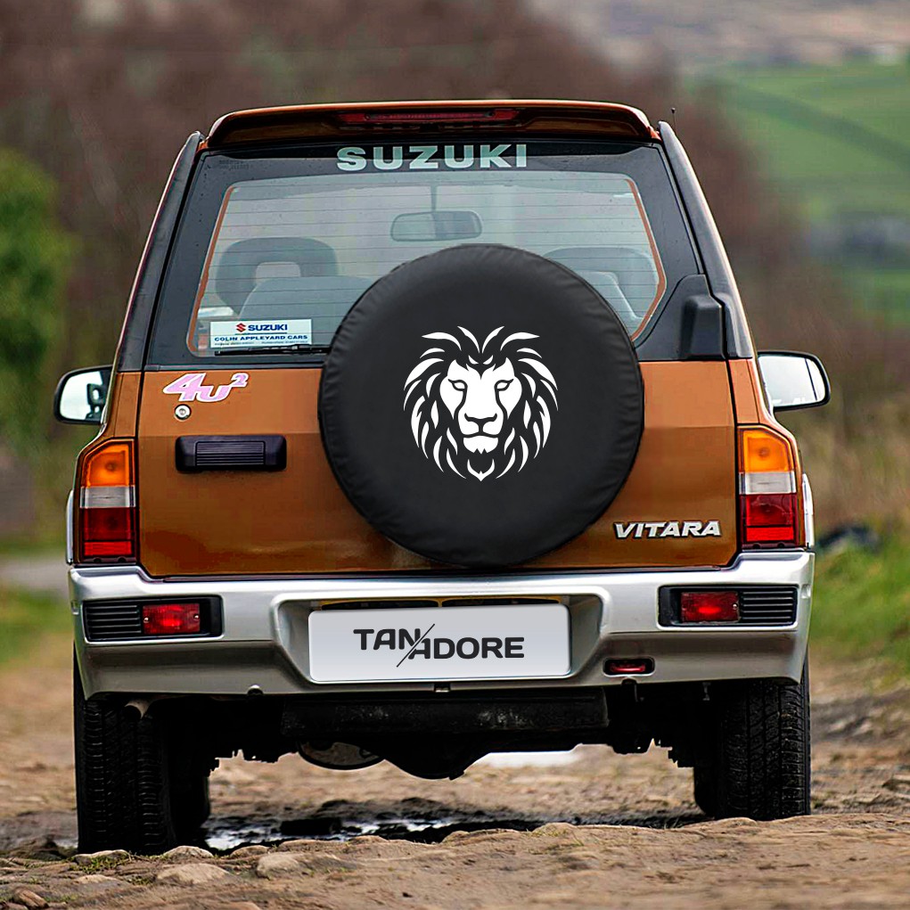 Lion Printed Spare Wheel Tire Cover