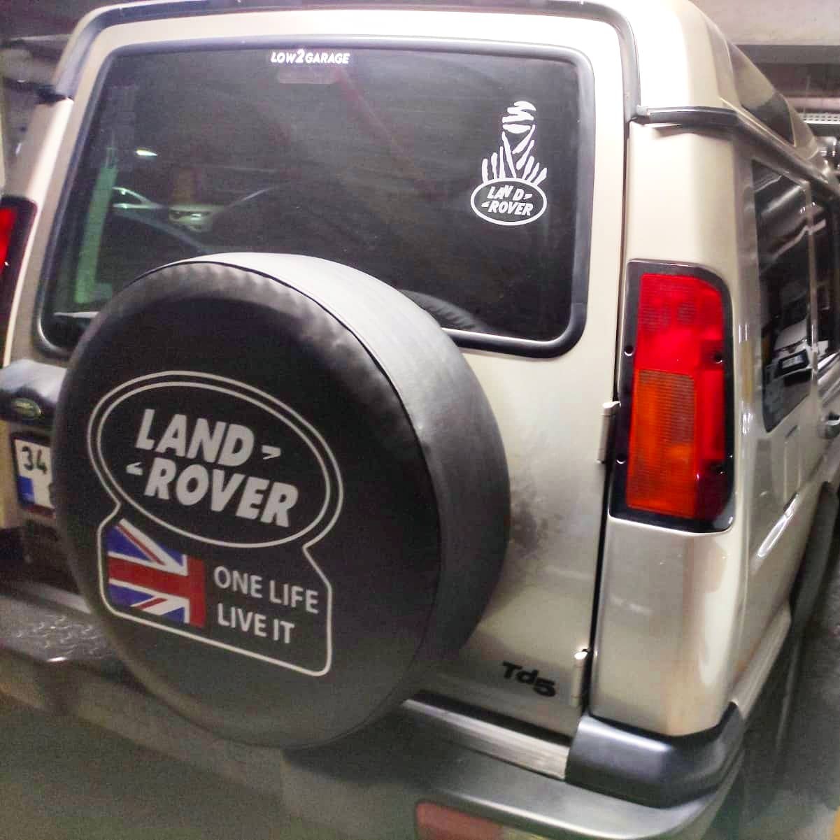 Чехол на запасное колесо Land Rover с надписью One Life, Live It Written