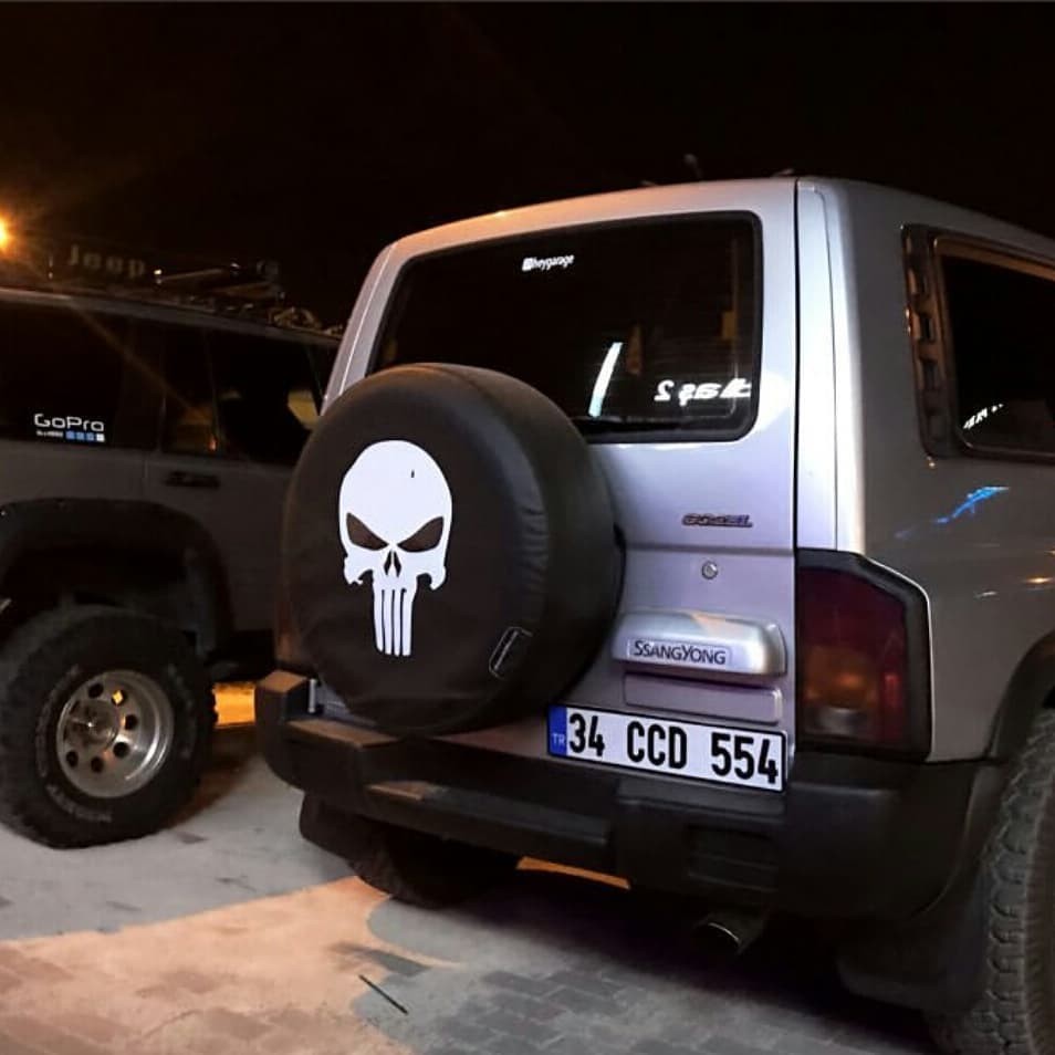 Skull Spare Wheel Tire Cover