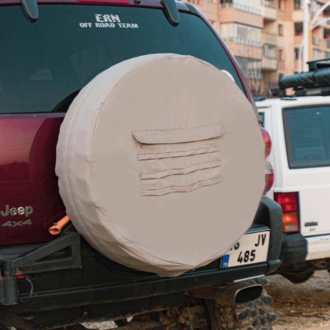 Hidden Pocket Spare Wheel Tire Cover