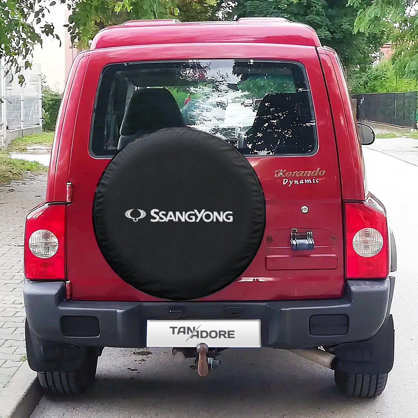 Чехол на запасное колесо с логотипом SsangYong