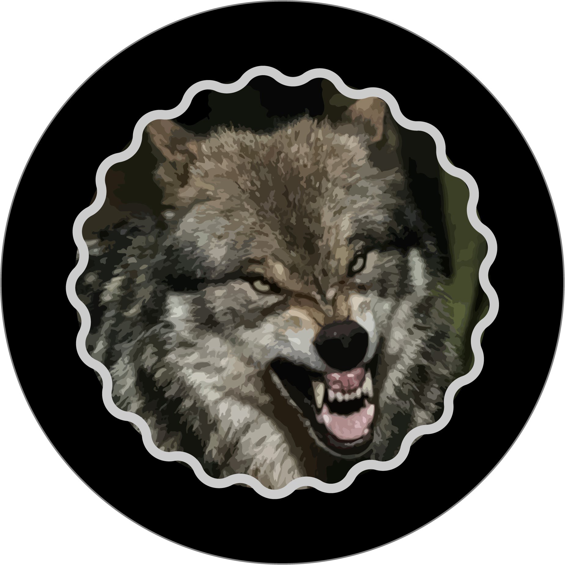 Wolf Designed Spare Wheel Tire Cover