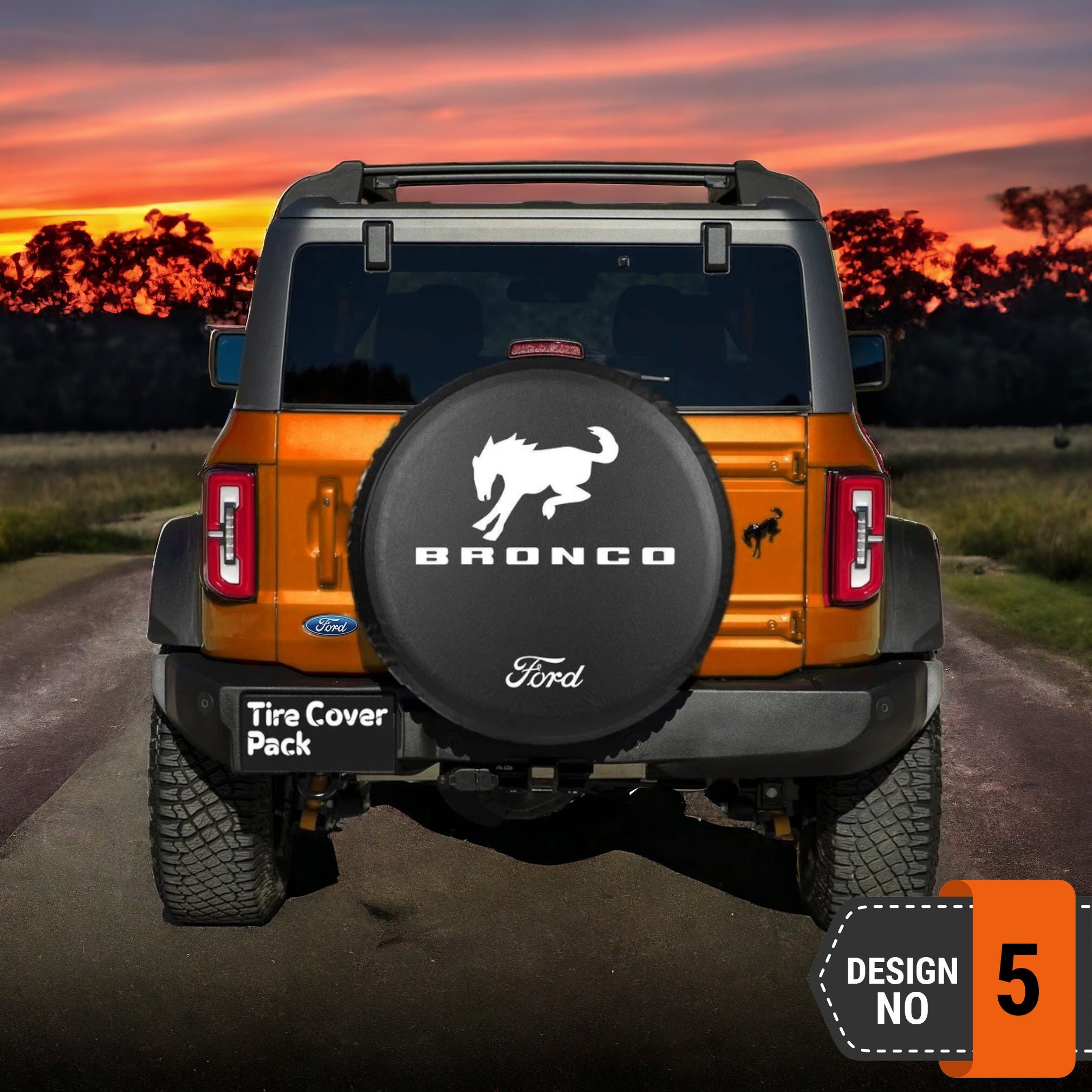 Ford Bronco Spare Tire Cover - 5th Style