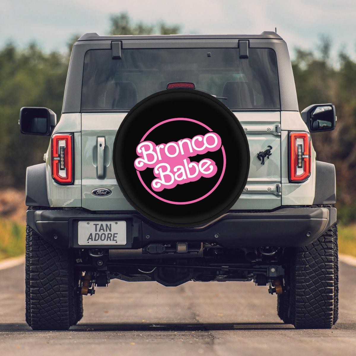Bronco Babe Light Pink Ford Bronco Spare Tire Cover