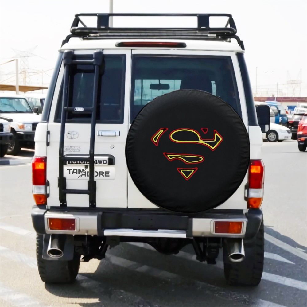 Supermen Logo Spare Wheel Tire Cover - Color