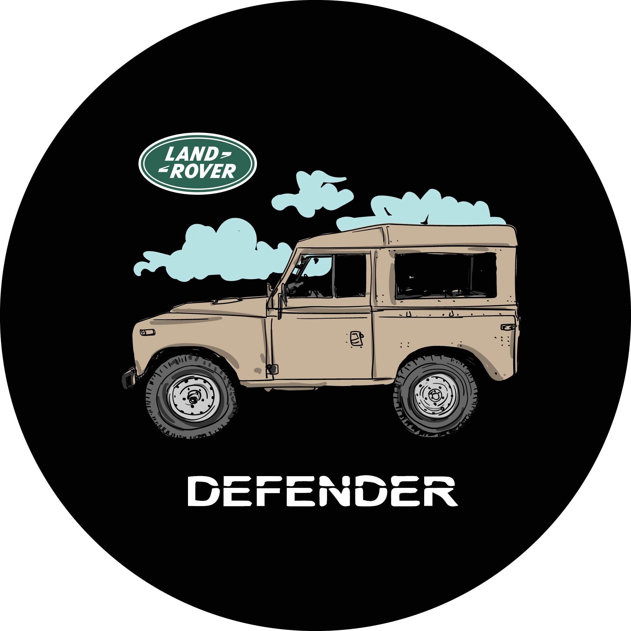 Дизайнерский чехол для запасного колеса Land Rover Defender