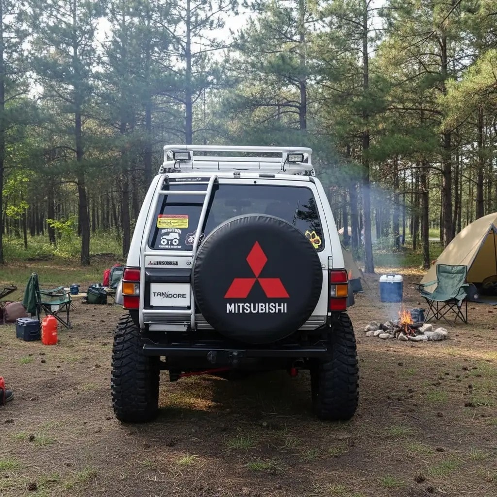 Чехол на запасное колесо с логотипом Mitsubishi