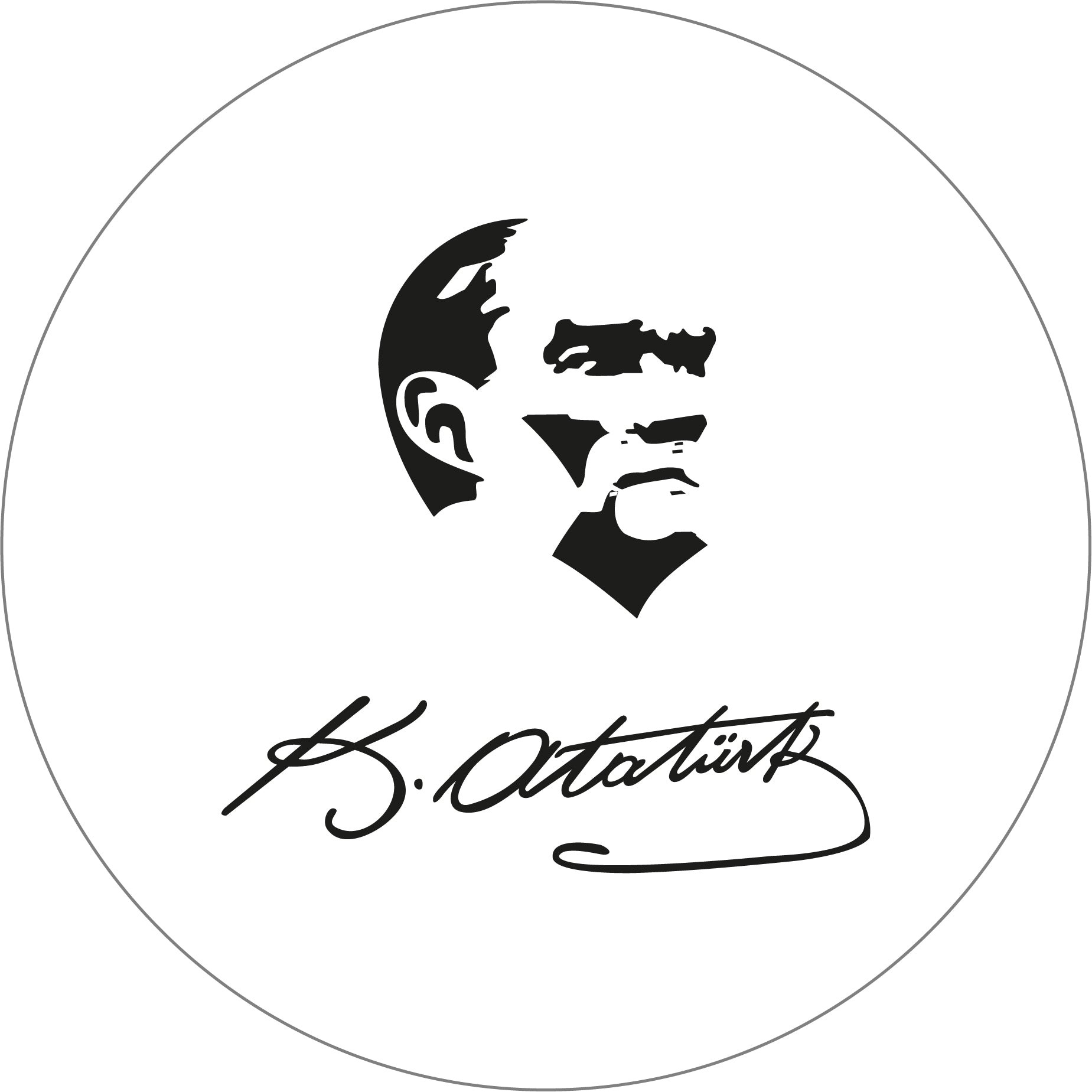 Atatürk Baskılı Beyaz Stepne Kılıfı