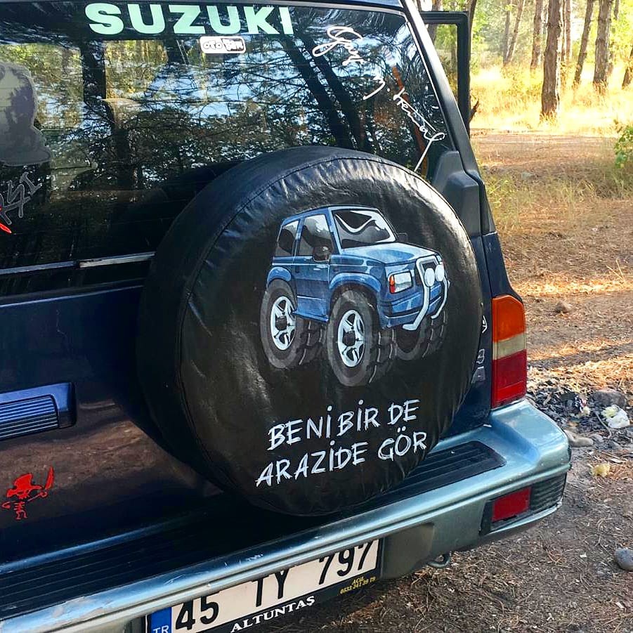 Beni Birde Arazide Gör Designed Spare Wheel Tire Cover