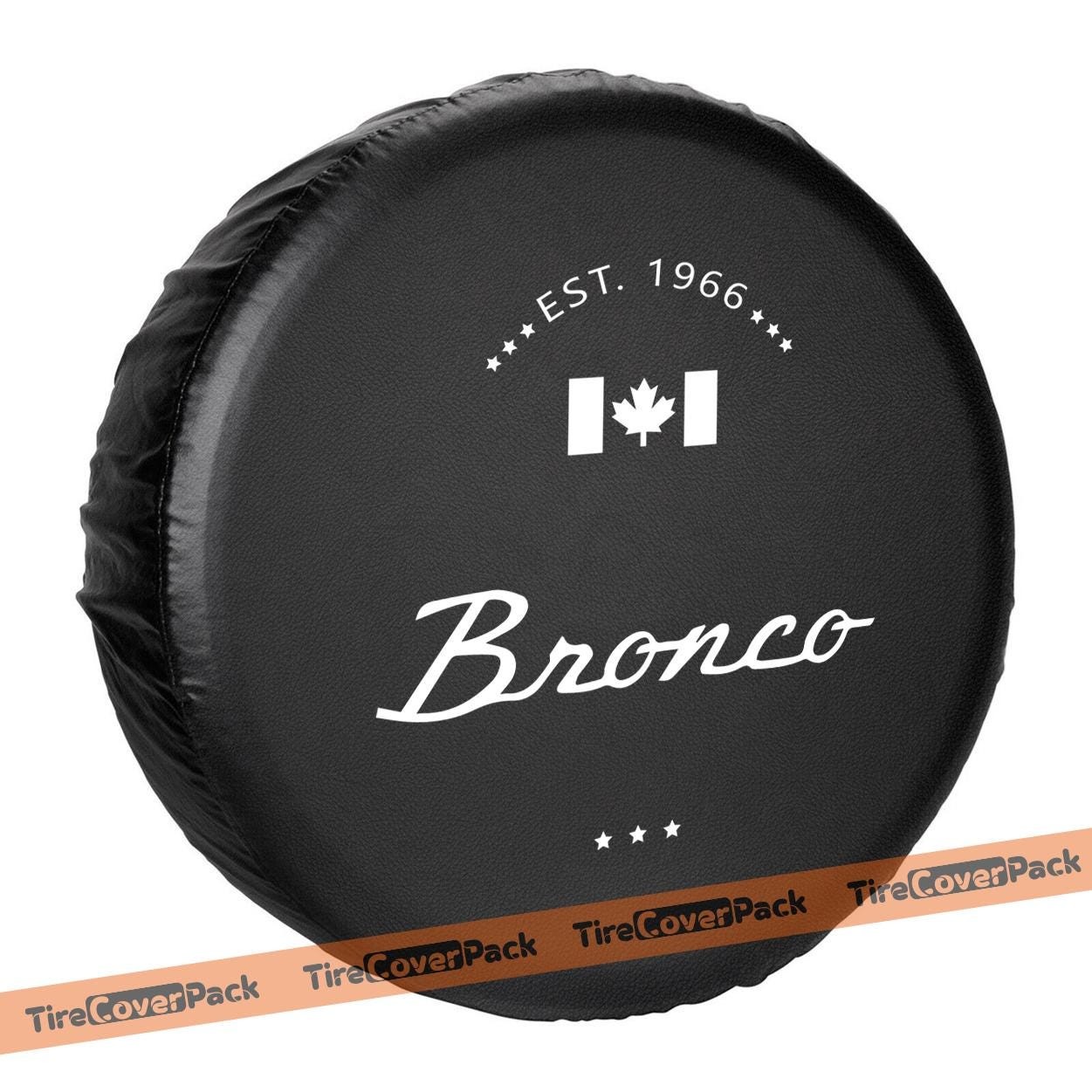Bronco Canada Flag "EST 1966" Spare Tire Cover