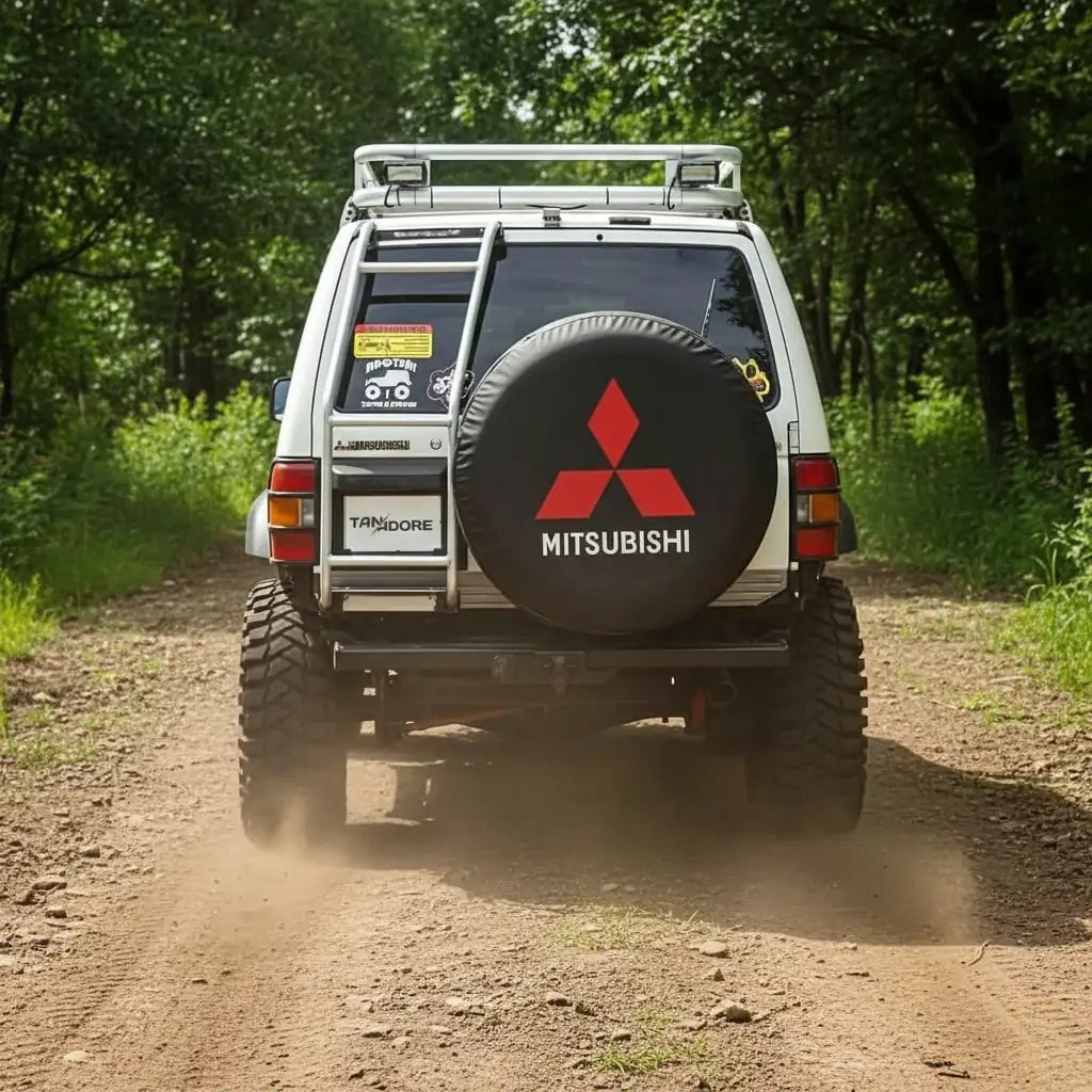 Чехол на запасное колесо с логотипом Mitsubishi