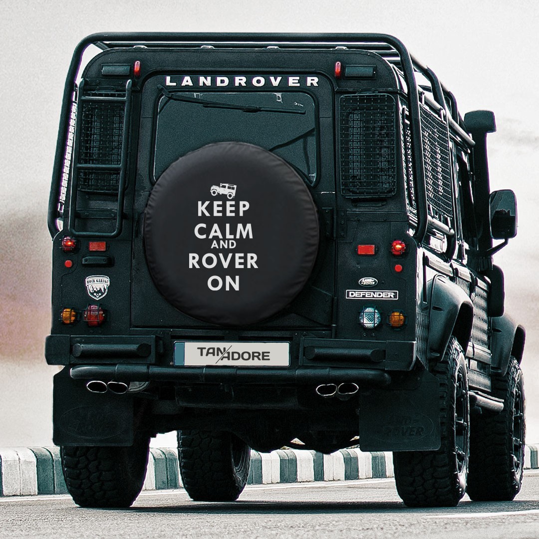 Keep Calm And Rover On Spare Wheel Tire Cover