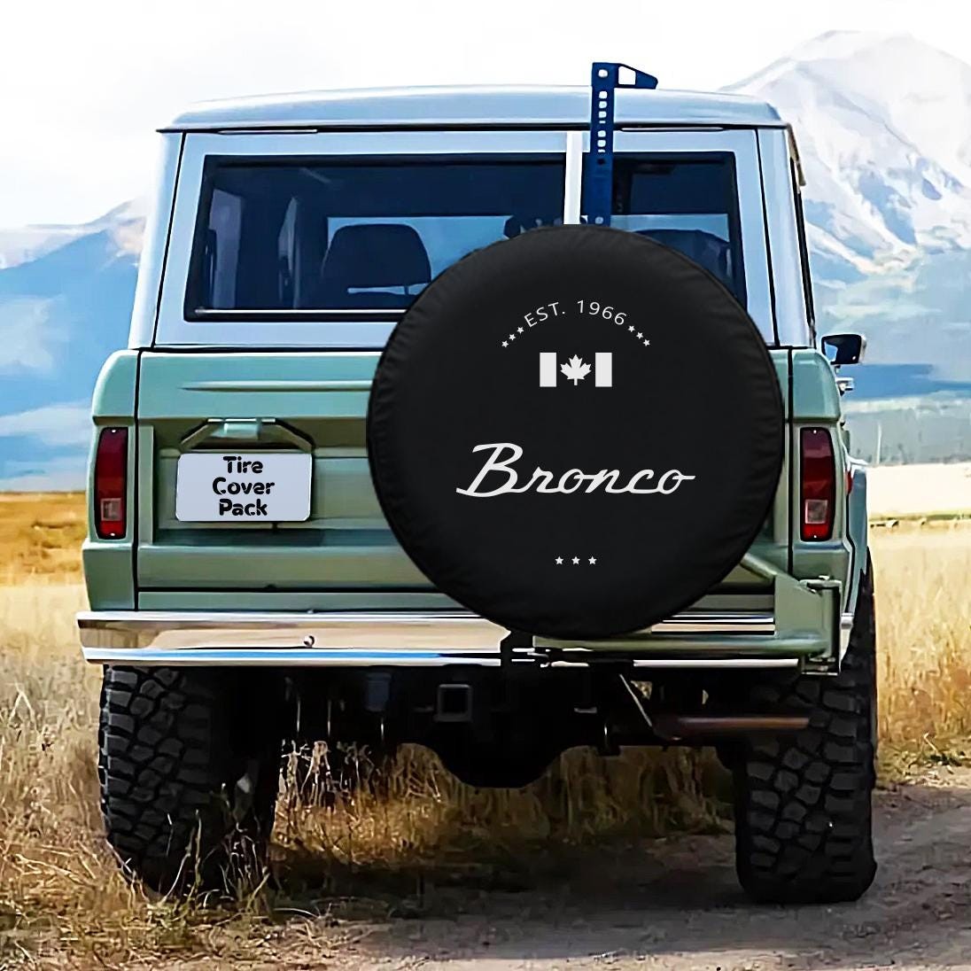 Bronco Canada Flag "EST 1966" Spare Tire Cover