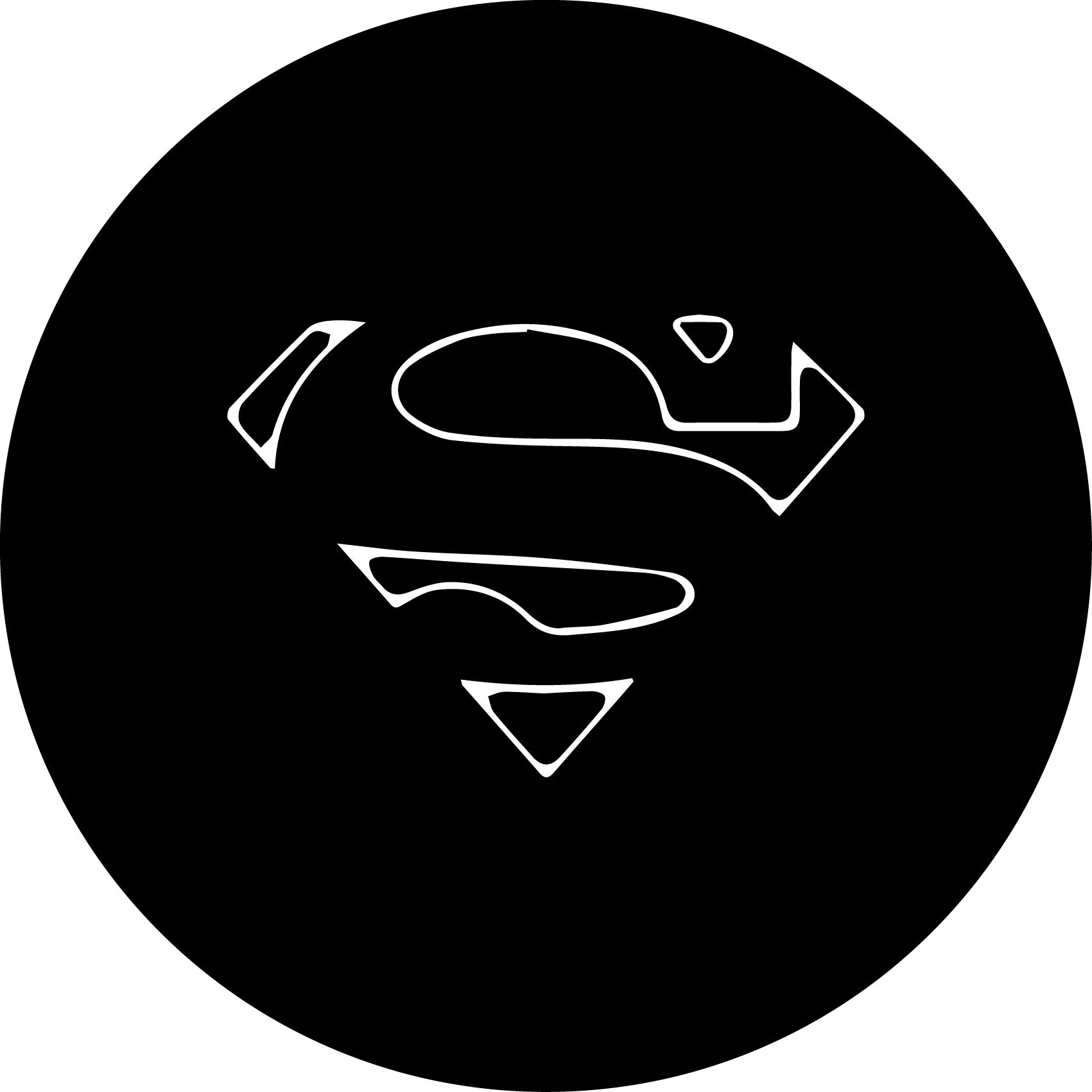 Süpermen Logolu Stepne Kılıfı - Beyaz