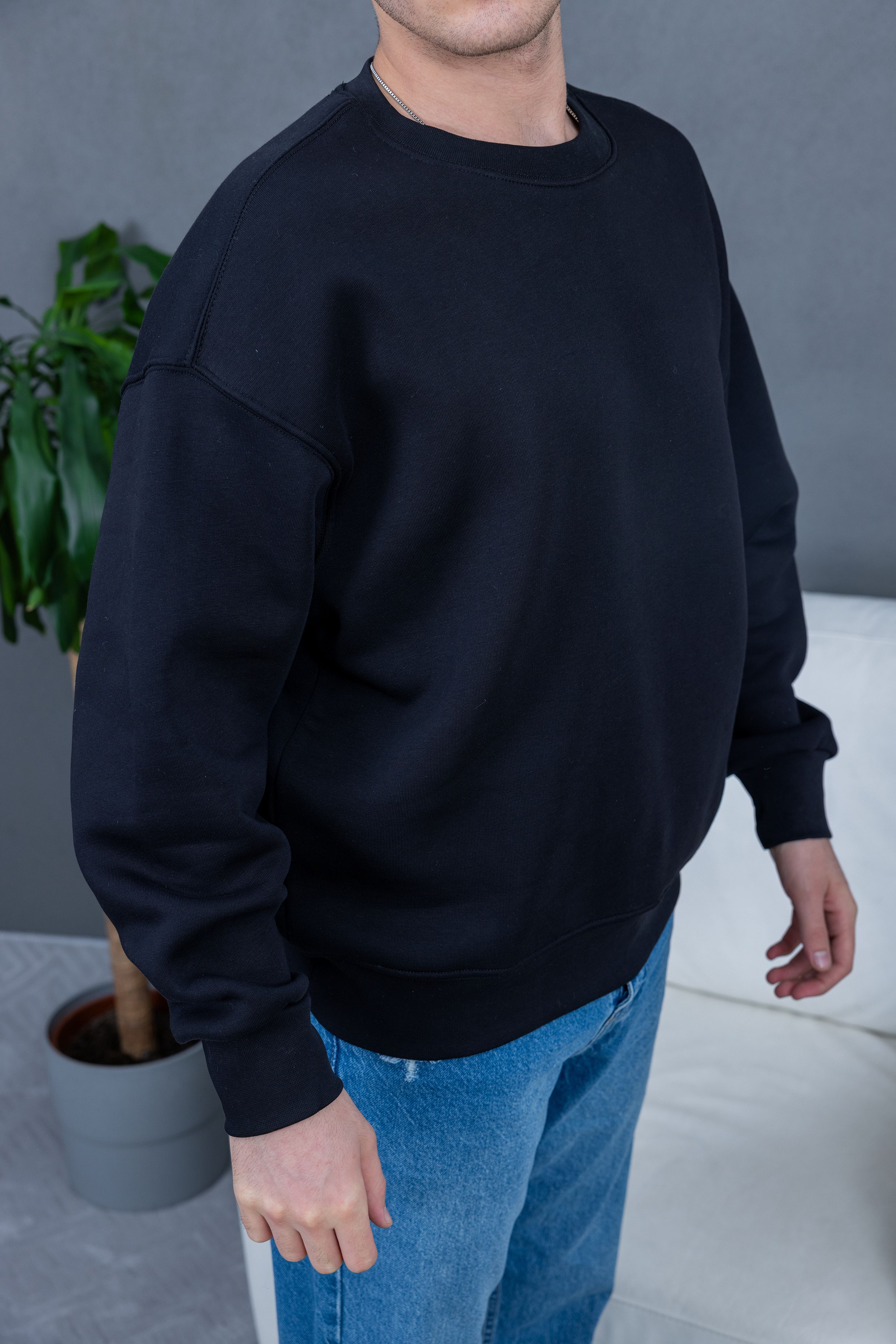 Üst Düzey Kalite 3 İplik Şardonlu Basic Sweat