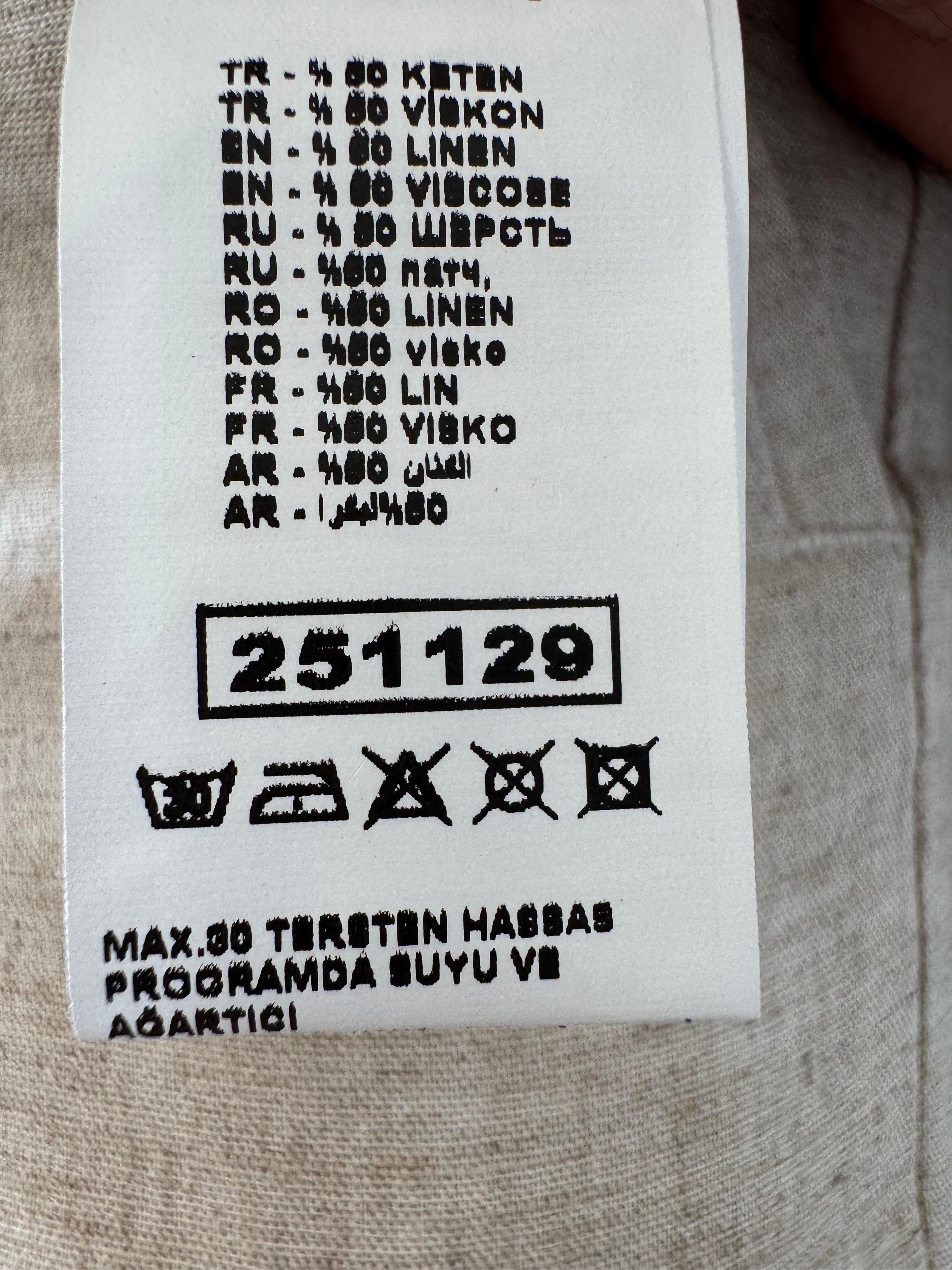 Birinci Sınıf Kalite Hakiki %50keten %50viskon Alt Üst Takım