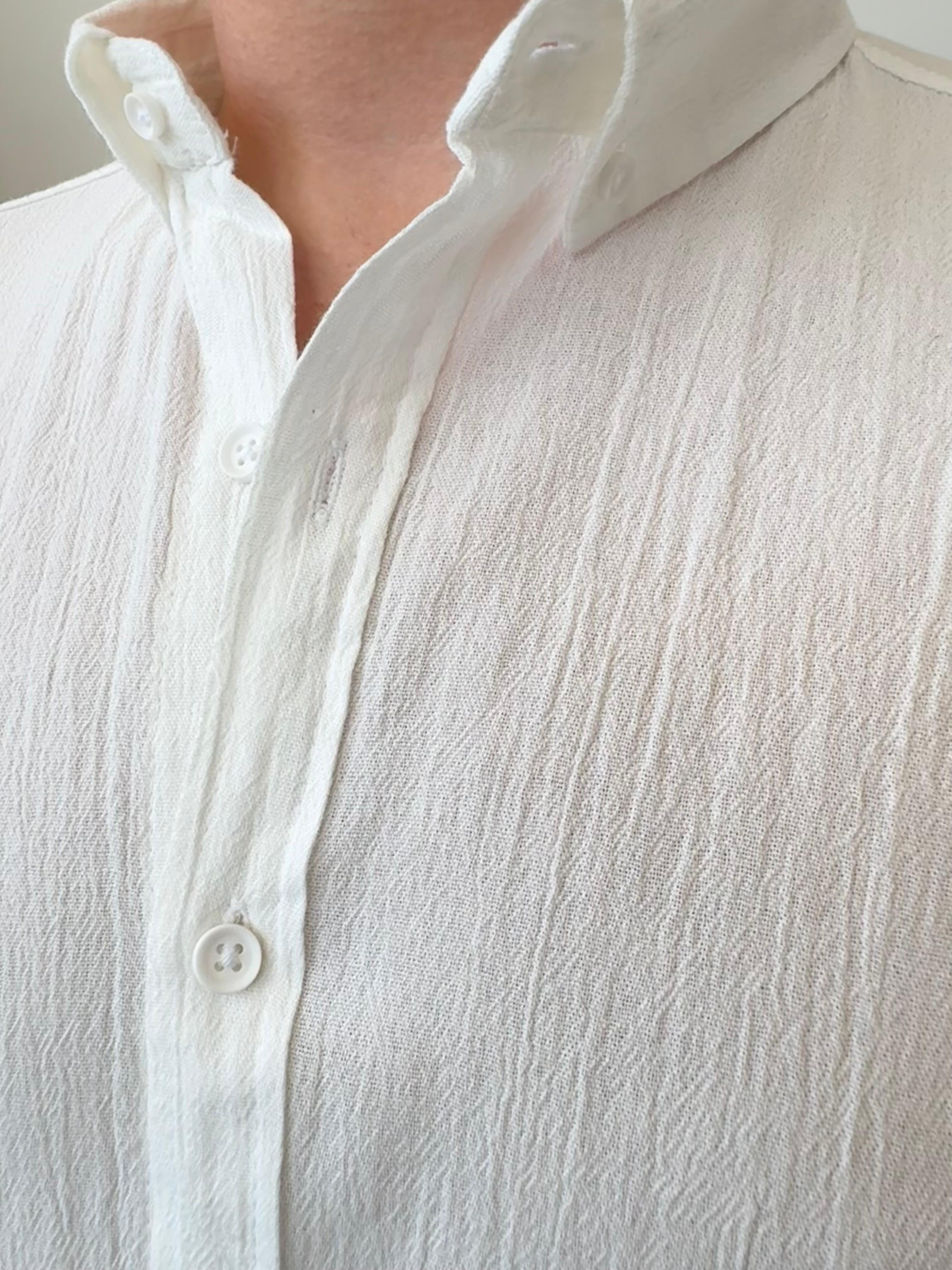 Yüksek Kalite Kırınkıl Keten Oversize Gömlek