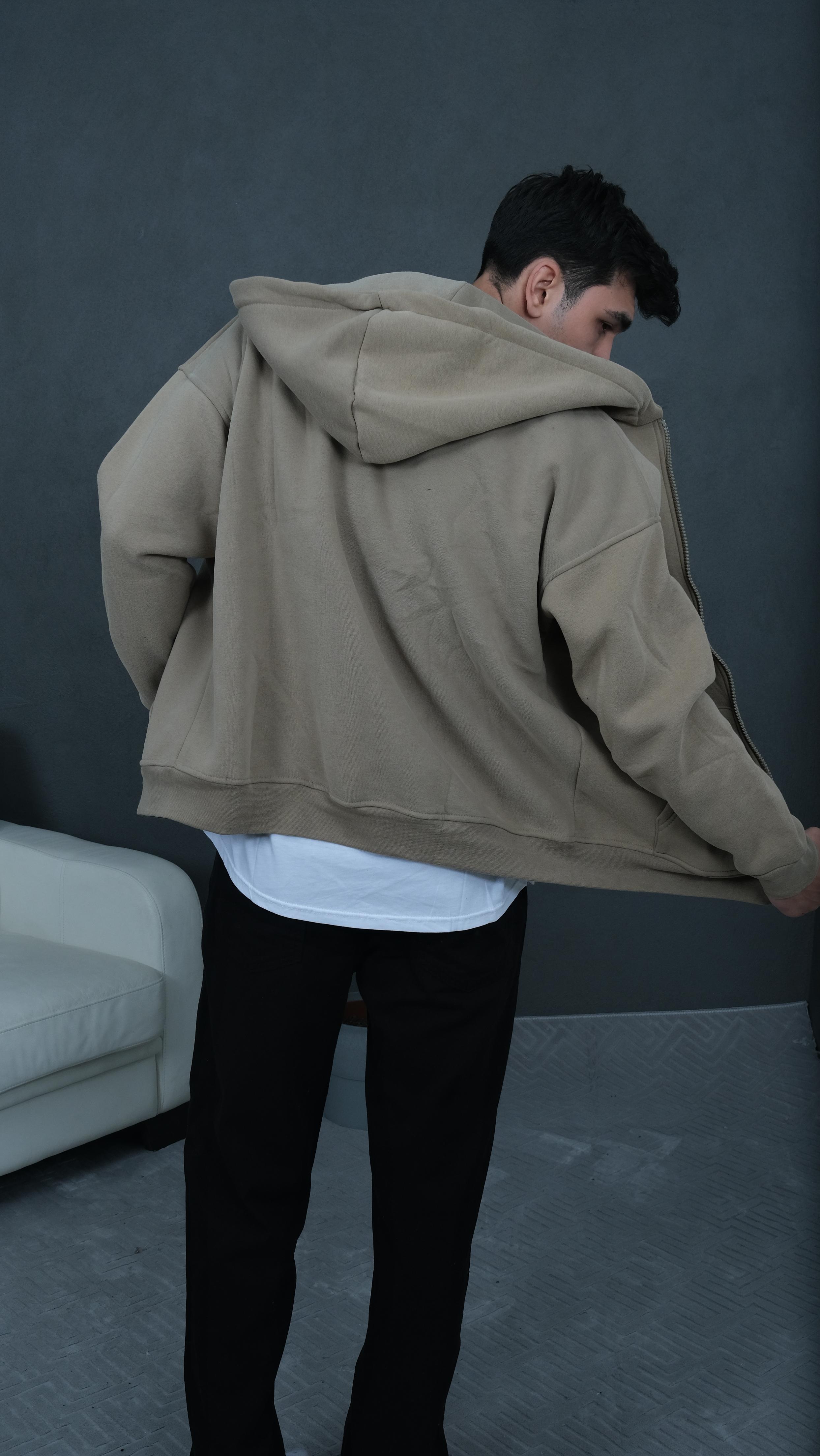 Baskılı Oversize Hoodie